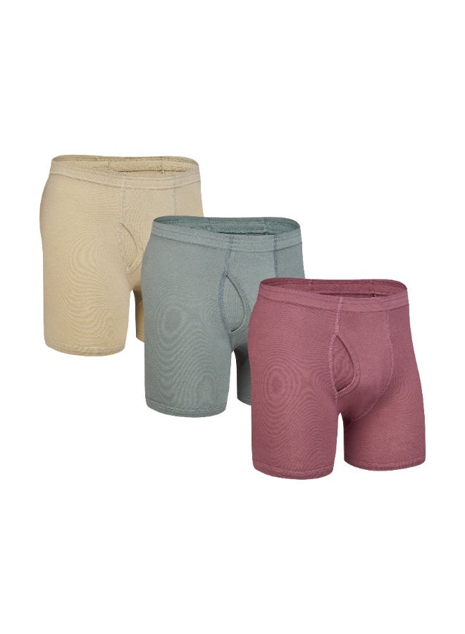 John Gladstone Men's Boxer Color Inner Elastic - 3 Piece Pack - Image 1